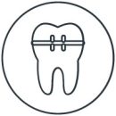 Icon style image for treatment: Teeth straightening